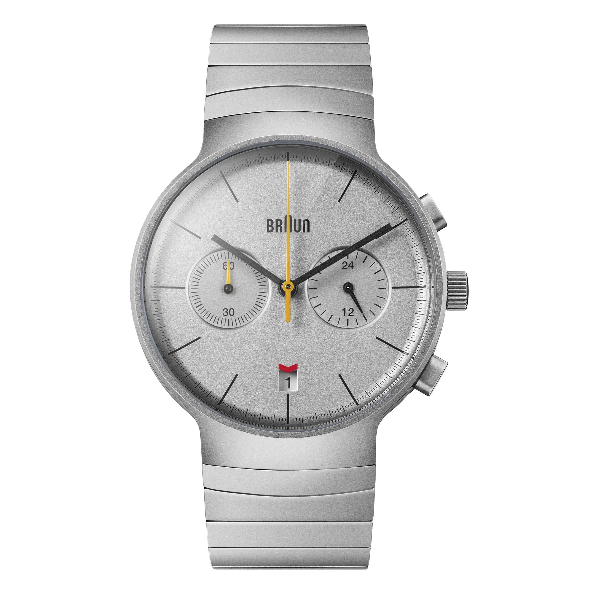Braun Classic Quartz Silver Dial Steel Strap Men’s Watch BN0265SLBTG