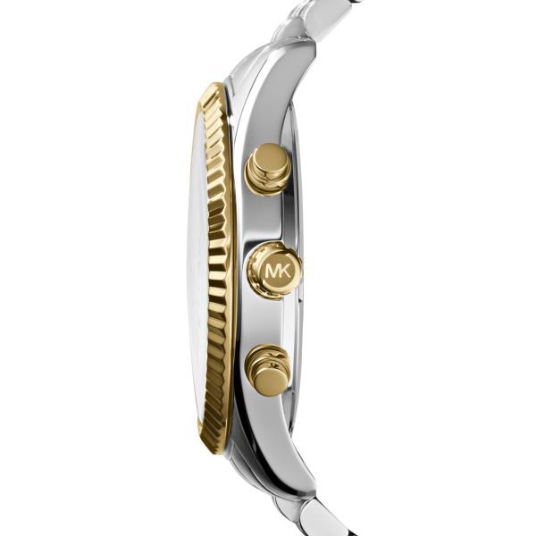 Michael Kors Lexington Chronograph Two-Tone Stainless Steel Bracelet Silver Dial Men's Watch MK8344