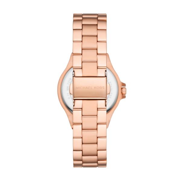 Michael Kors Mini Lennox Rose Gold-Tone Stainless Steel Bracelet White Dial Women's Watch MK7279