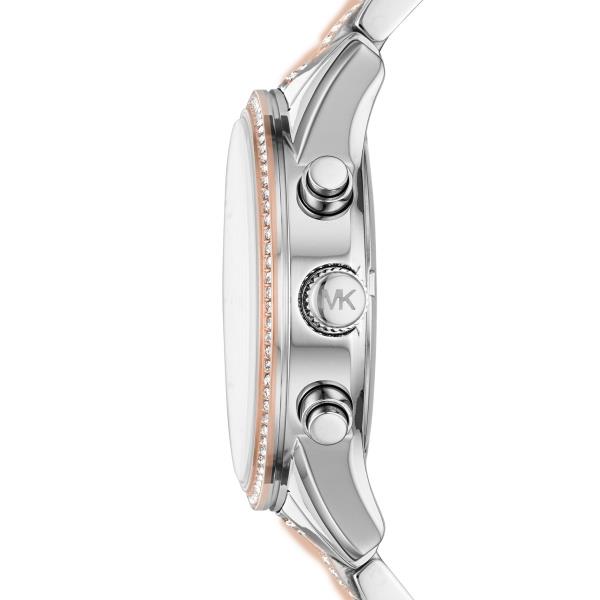 Michael Kors Bryant Two-Tone Stainless Steel Chronograph Silver Dial Women's Watch MK6651