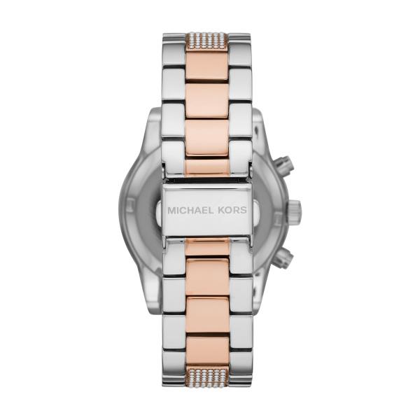 Michael Kors Bryant Two-Tone Stainless Steel Chronograph Silver Dial Women's Watch MK6651