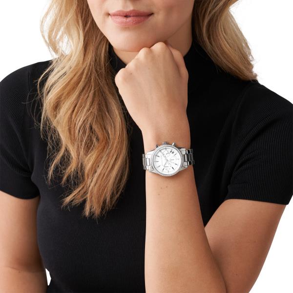 Michael Kors Bryant Chronograph Silver Dial Stainless Steel Bracelet Silver Dial Women's Watch MK6428