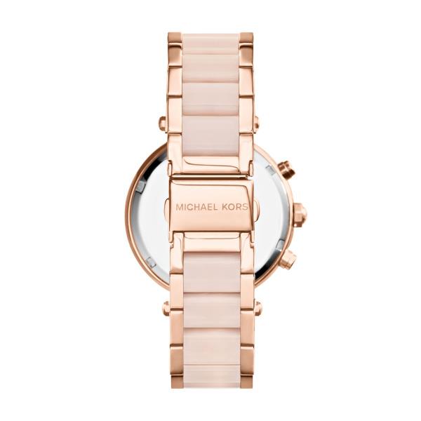 Michael Kors Parker Chronograph Rose Gold Dial Steel Strap Women's Watch MK5896
