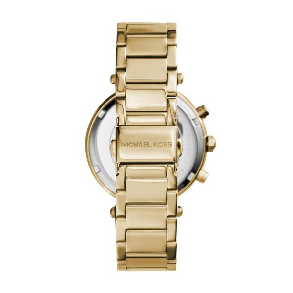 Michael Kors Parker Chronograph with Gold-Tone Stainless Steel Bracelet Gold Dial Women's Watch MK5354