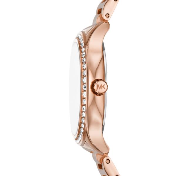 Michael Kors Sage Rose Gold-Tone Stainless Steel Bracelet Mother Pearl Dial Women's Watch MK4806