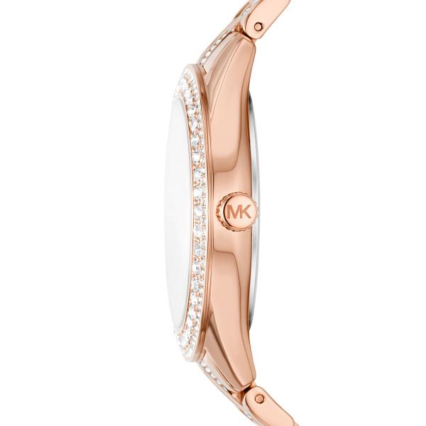 Michael Kors Harlowe Rose Gold-Tone Stainless Steel Bracelet Rose Gold Dial Women's Watch MK4710
