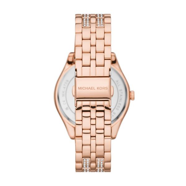 Michael Kors Harlowe Rose Gold-Tone Stainless Steel Bracelet Rose Gold Dial Women's Watch MK4710