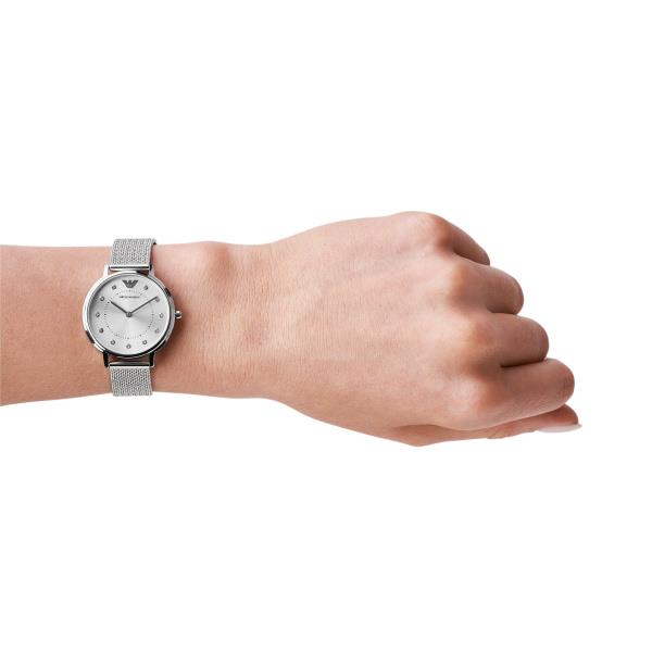 Emporio Armani Quartz Silver Dial Steel Strap Ladies Watch AR11128