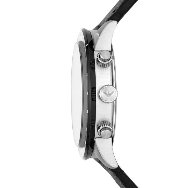 Emporio Armani Mario Chronograph Quartz Black Dial Stainless Steel Strap Men's Watch AR11243
