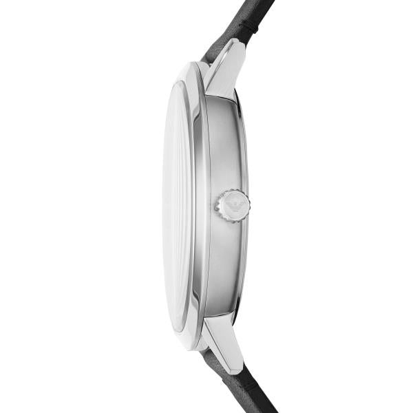 Emporio Armani Ruggero Quartz Grey Dial Leather Strap Men's Watch AR11277