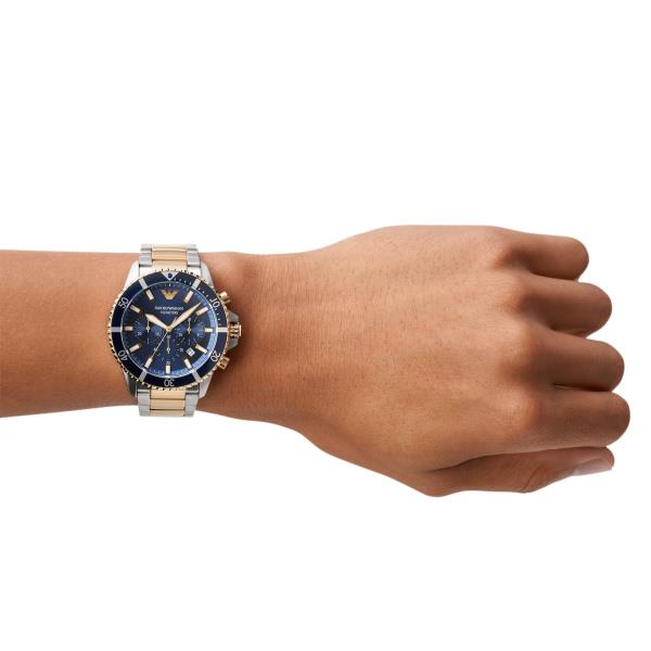 Emporio Armani Diver Chronograph Quartz Blue Dial Men's Watch AR11362