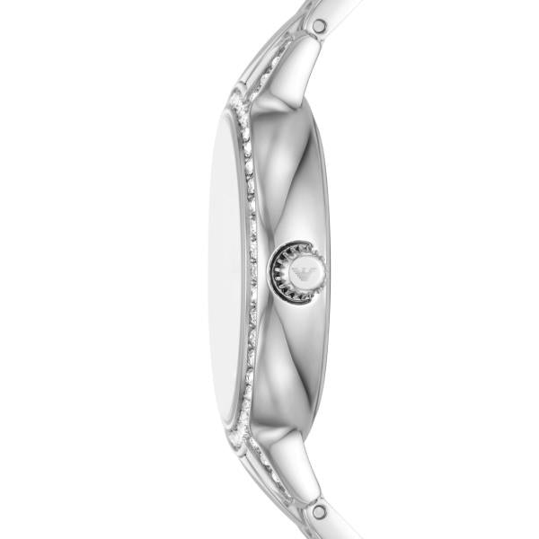 Emporio Armani Quartz Silver Mother-of-Pearl Dial Ladies Watch AR11484
