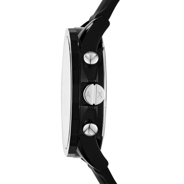 Armani Exchange Outerbanks Chronograph Quartz Black Dial Silicone Strap Men's Watch AX1326