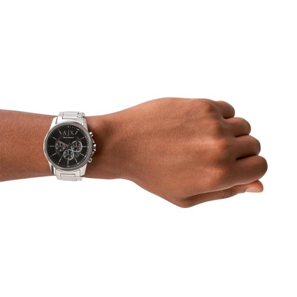 Armani Exchange Chronograph Quartz Black Dial Steel Strap Men’s Watch AX1720
