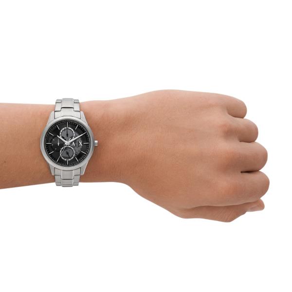 Armani Exchange Quartz Black Dial Silver Stainless Steel Men’s Watch AX1873
