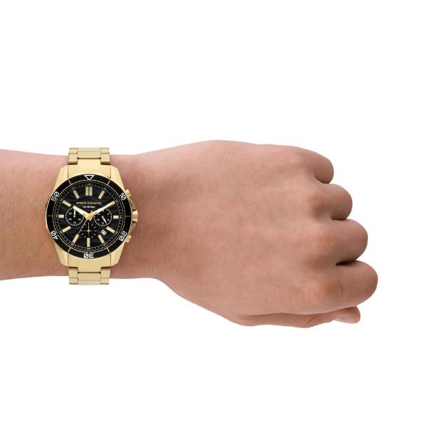 Armani Exchange Chronograph Quartz Black Dial Steel Strap Men’s Watch AX1958