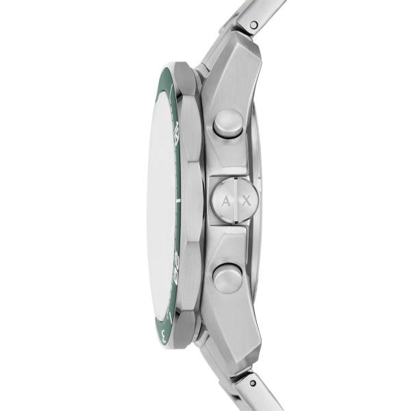 Armani Exchange Spencer Chronograph Quartz Green Dial Steel Strap Men's Watch AX1957