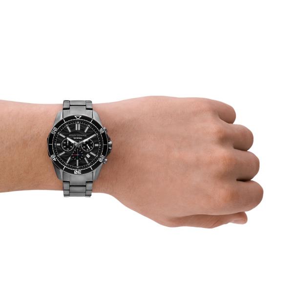 Armani Exchange Chronograph Quartz Black Dial Steel Strap Men’s Watch AX1959