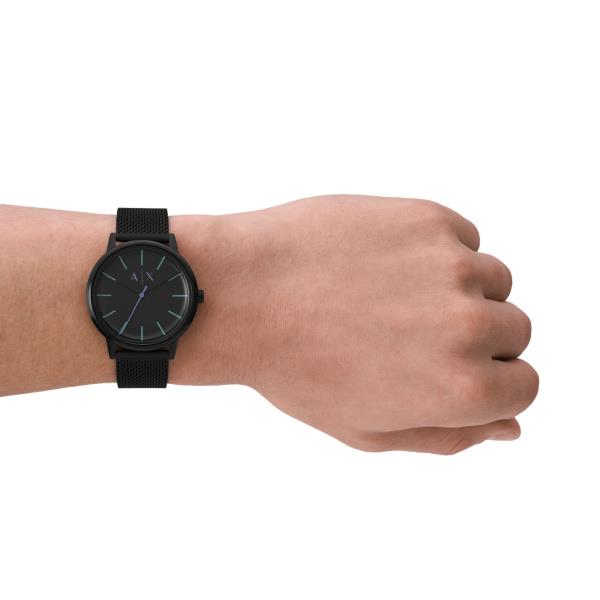 Armani Exchange Quartz Black Dial Steel Mesh Strap Men’s Watch AX2760-1