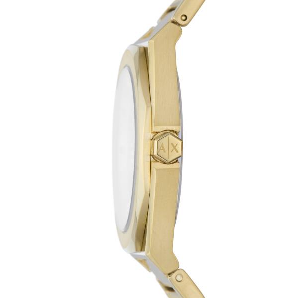 Armani Exchange Quartz Gold Dial Steel Strap Women's Watch AX4608
