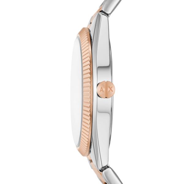 Armani Exchange Lady Giacomo Chronograph Quartz Steel Strap White Dial Ladies Watch AX5662