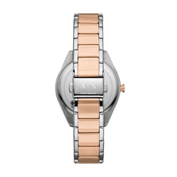 Armani Exchange Lady Giacomo Chronograph Quartz Steel Strap White Dial Ladies Watch AX5662