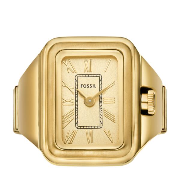 Fossil Raquel Two-Hand Gold-Tone Stainless Steel Ring Ladies Watch ES5343