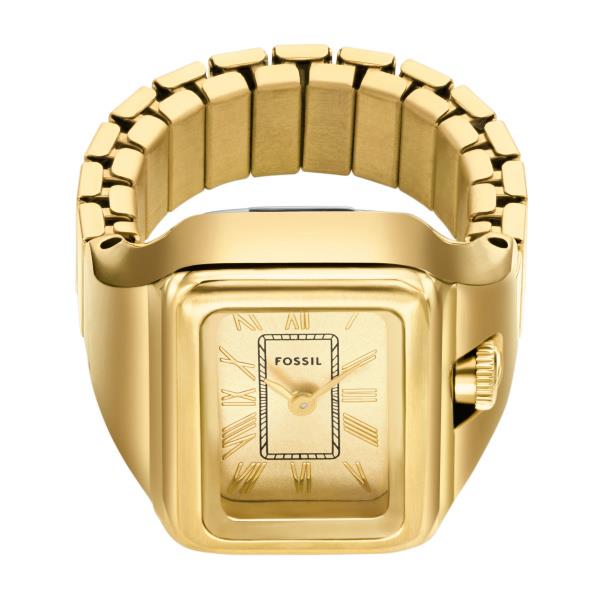 Fossil Raquel Two-Hand Gold-Tone Stainless Steel Ring Ladies Watch ES5343