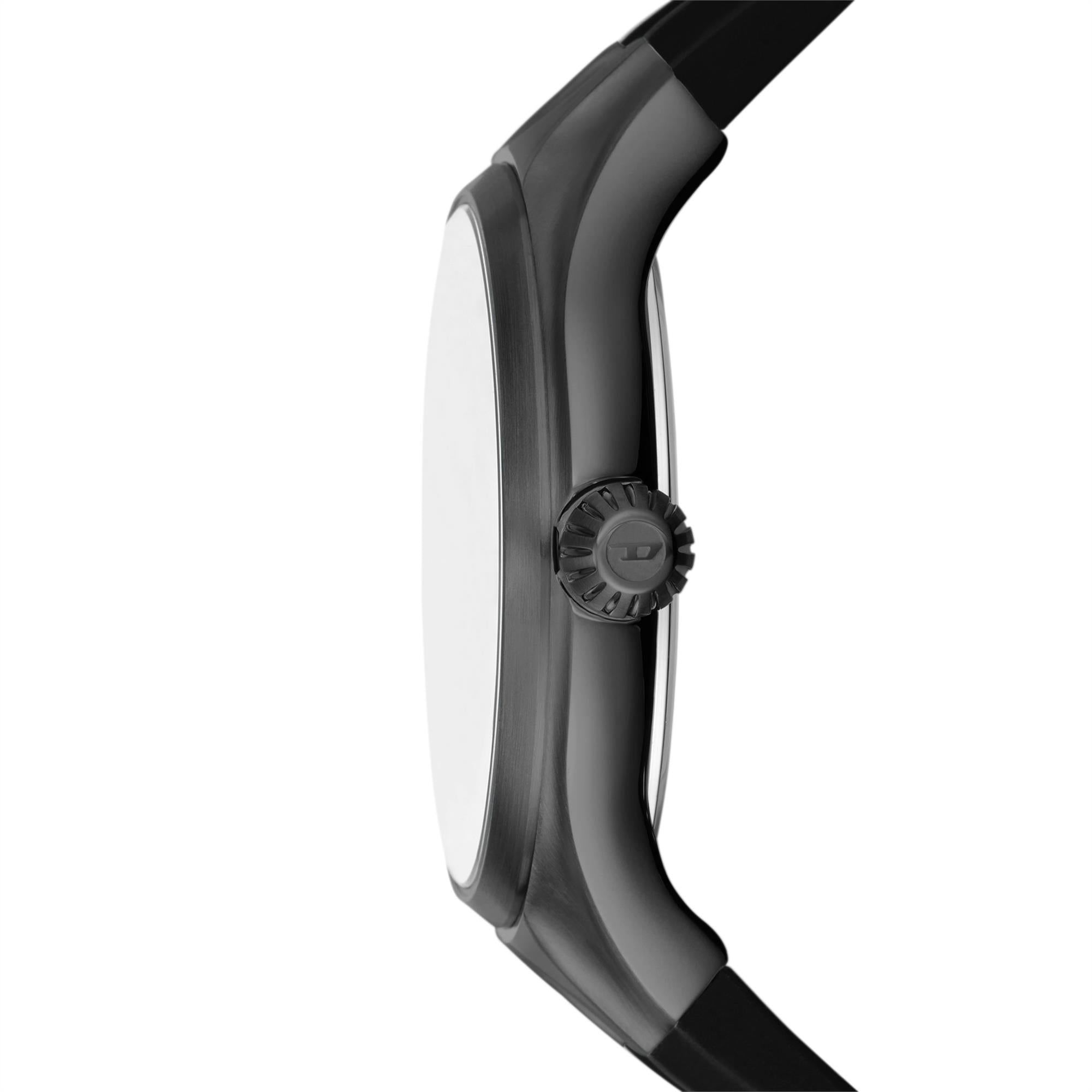 Diesel Streamline Yellow Dial Silicone Strap Men's Watch DZ2201