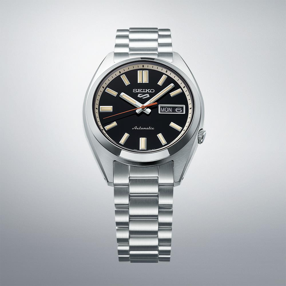Seiko 5 Sports SNXS Classic ‘Deep Black’ Black Dial Steel Bracelet Men's Watch SRPK89K1