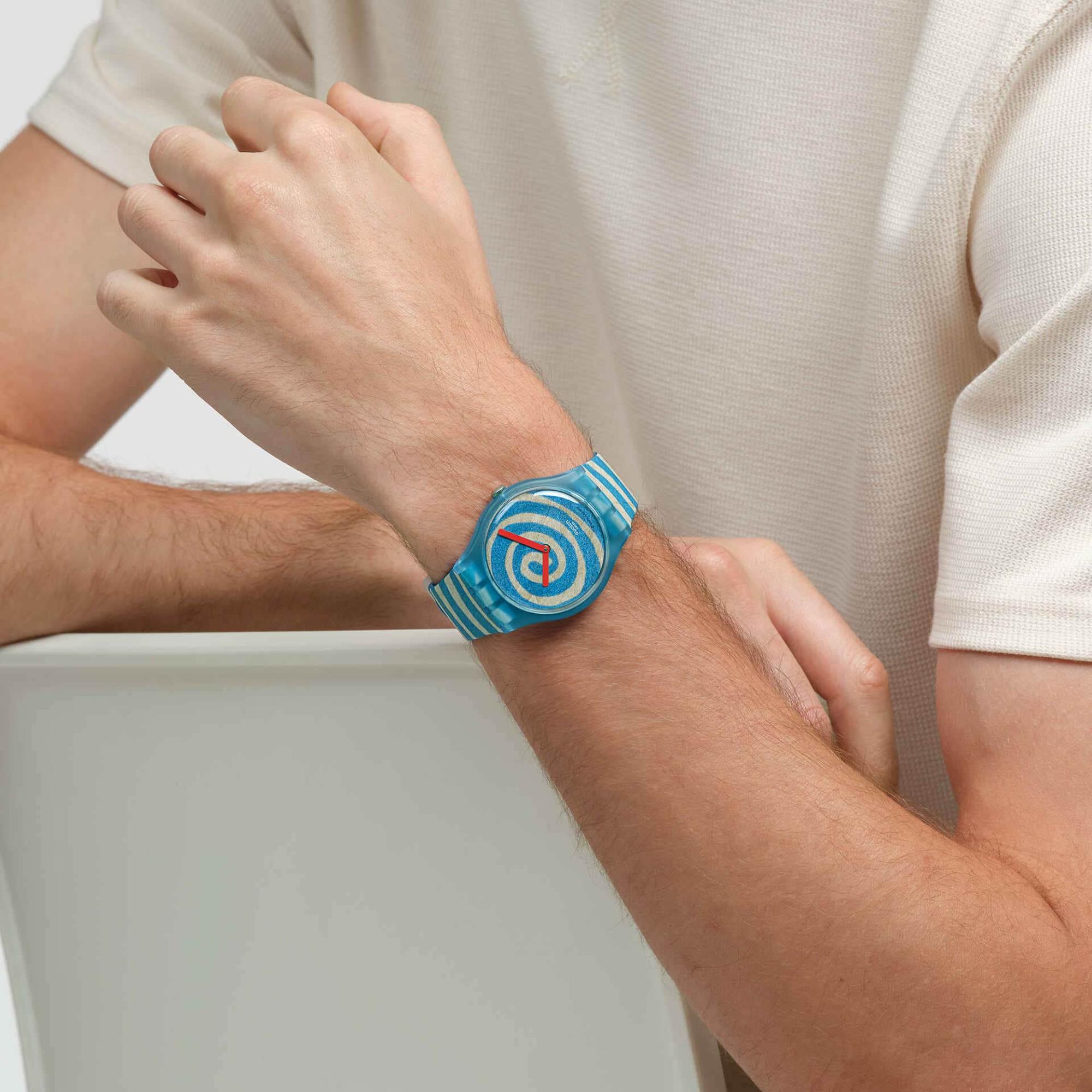 Swatch x Tate Bourgeois's Spirals Silicone Strap Unisex Watch SUOZ364C