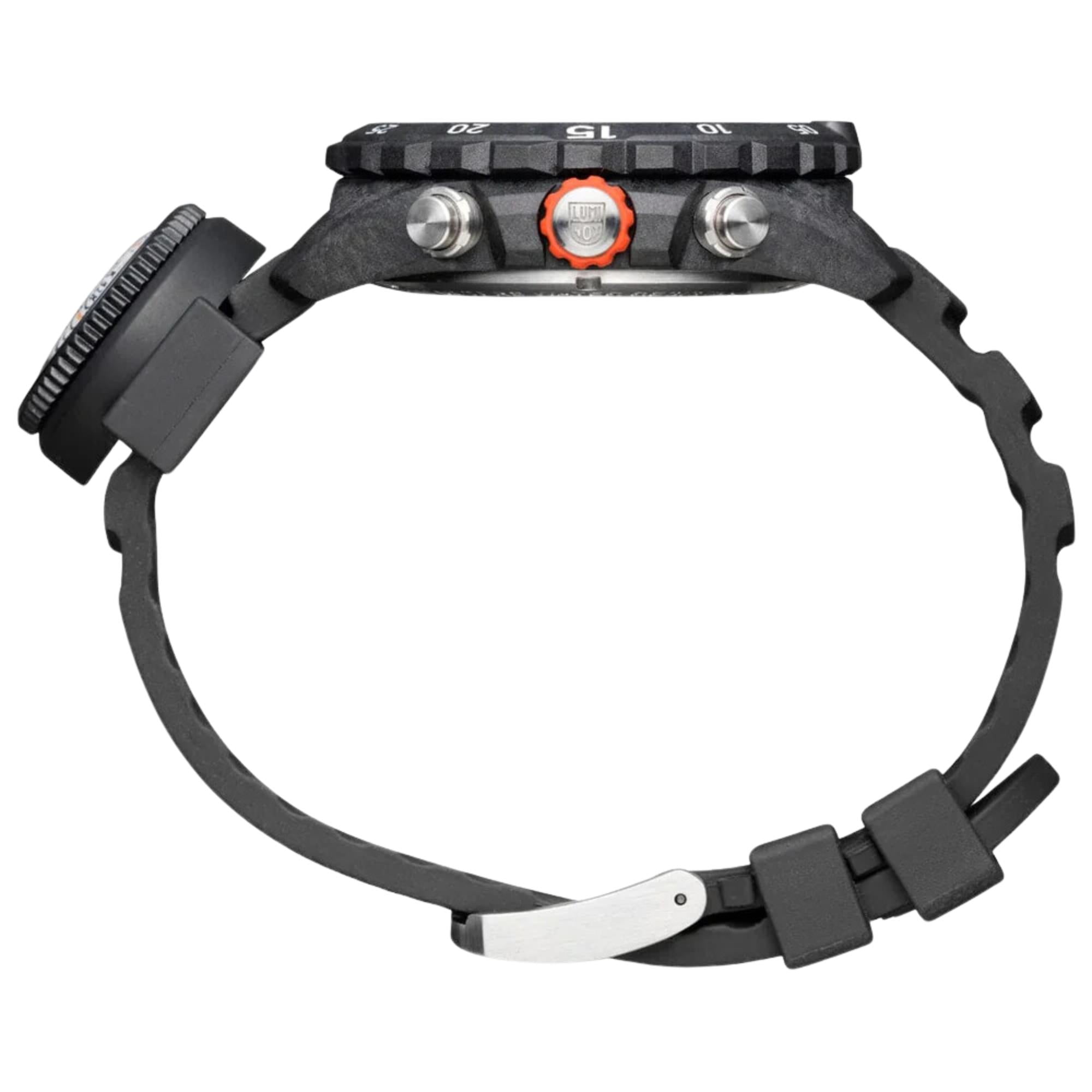 Luminox Bear Grylls Survival Master 3740 Series Quartz Grey Dial Black Rubber Strap Men's Watch XB.3748