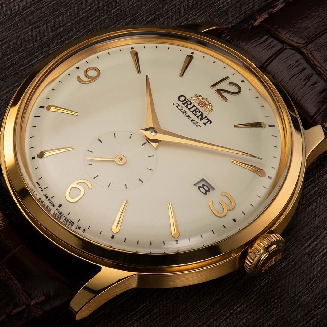 Orient Bambino Automatic White Dial Brown Leather Strap Men’s Watch RA-AP0004S10B