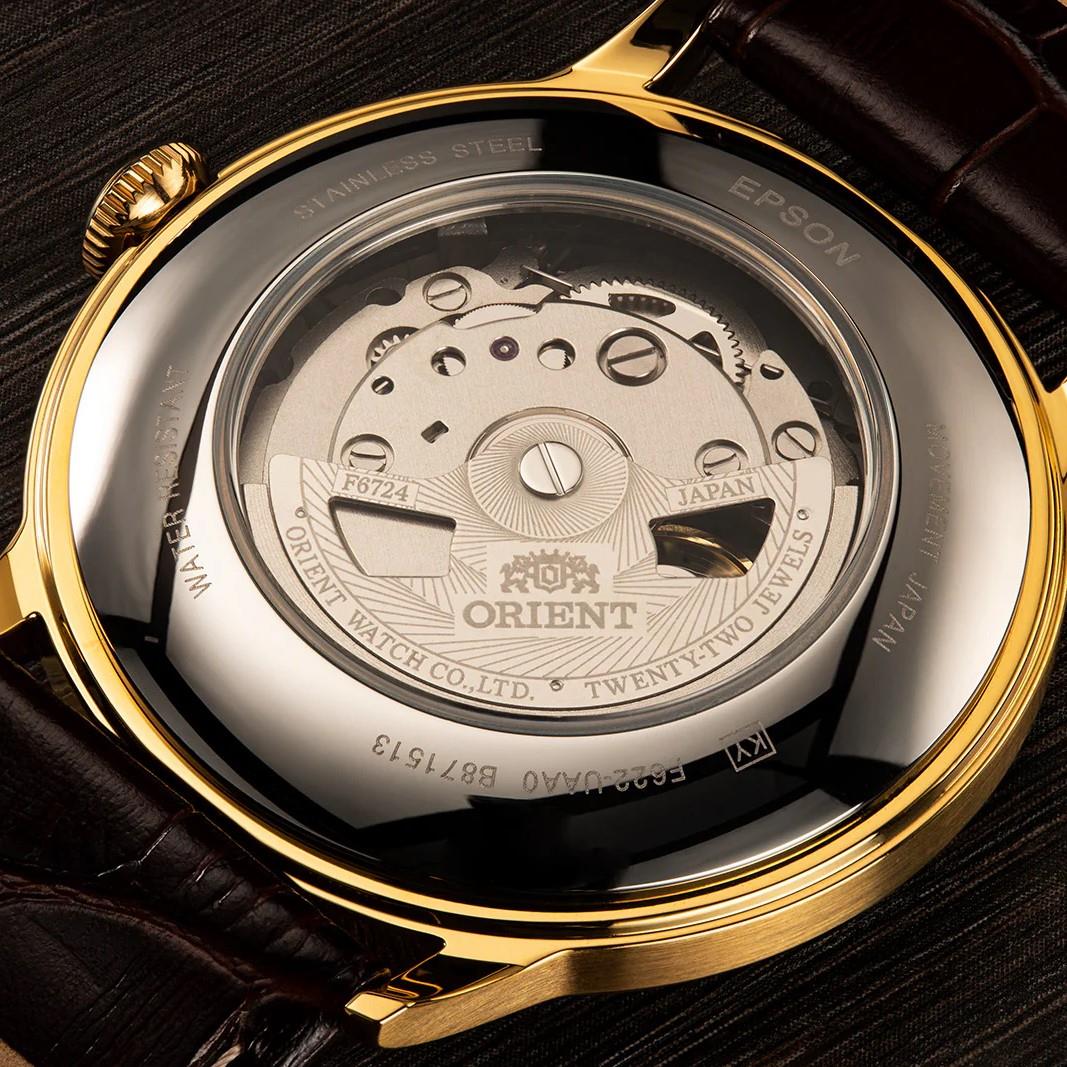 Orient Bambino Automatic White Dial Brown Leather Strap Men’s Watch RA-AP0004S10B