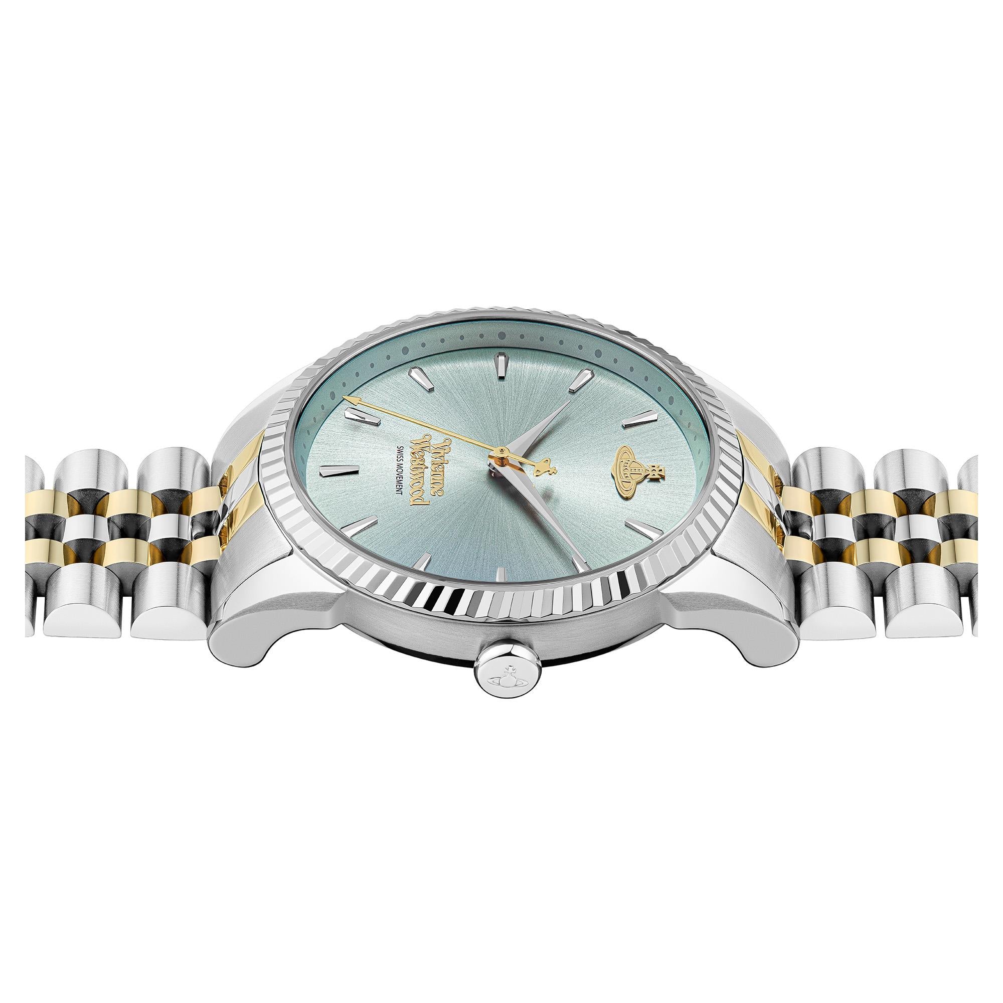Vivienne Westwood Seymour Quartz Blue Dial Steel Strap Ladies Watch VV240LGRSG