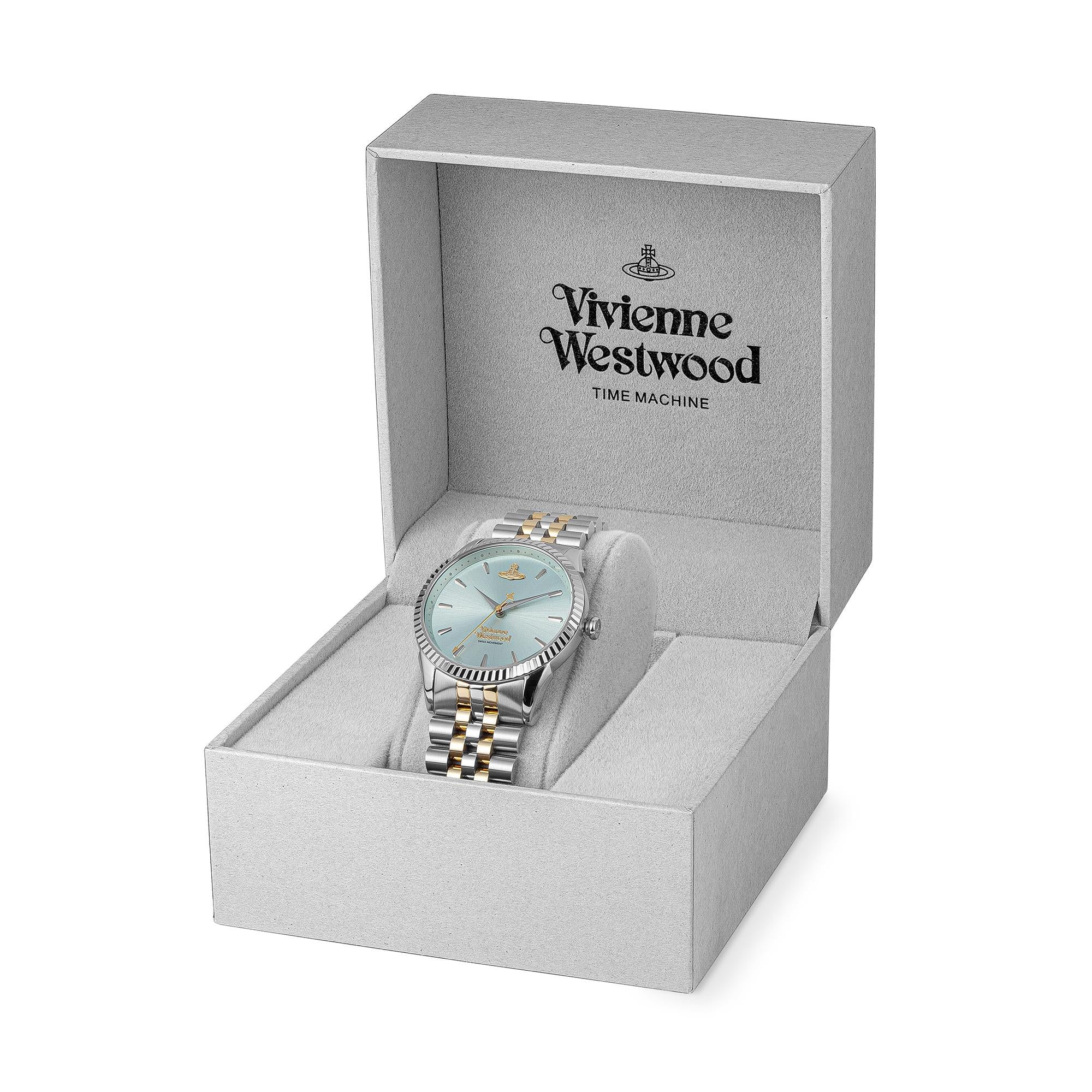 Vivienne Westwood Seymour Quartz Blue Dial Steel Strap Ladies Watch VV240LGRSG