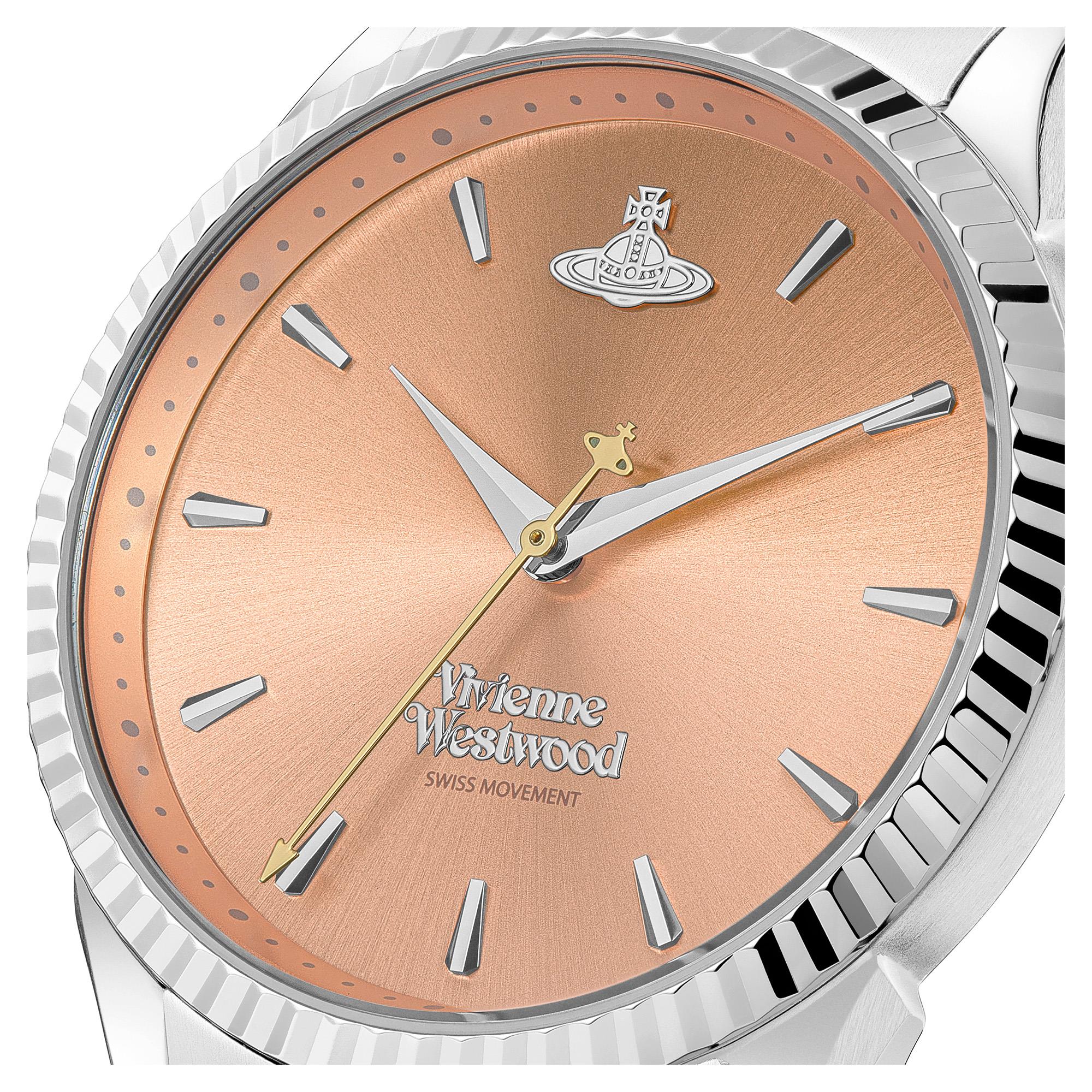 Vivienne Westwood Seymour Quartz Pink Dial Steel Strap Ladies Watch VV240PHSL