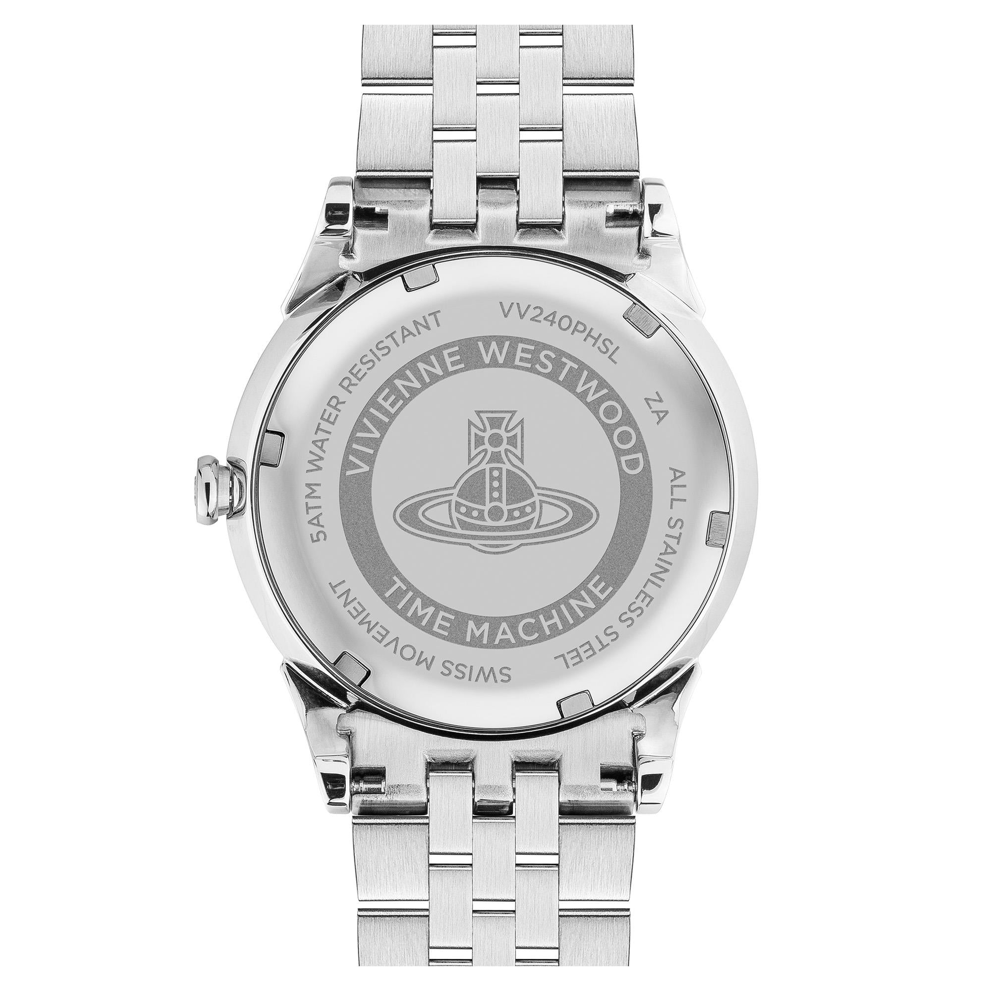 Vivienne Westwood Seymour Quartz Pink Dial Steel Strap Ladies Watch VV240PHSL