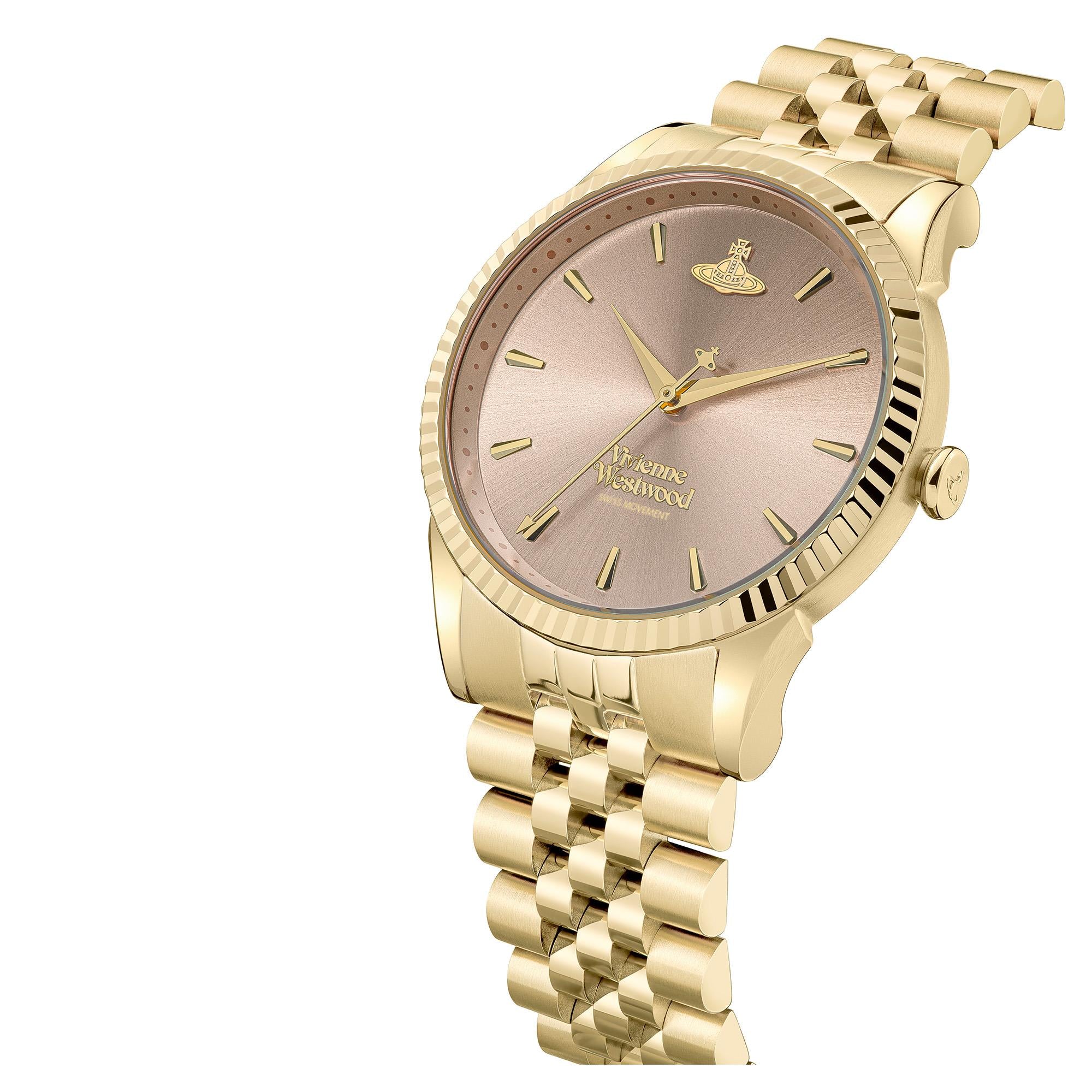 Vivienne Westwood Seymour Quartz Pink Dial Steel Strap Ladies Watch VV240PKGD