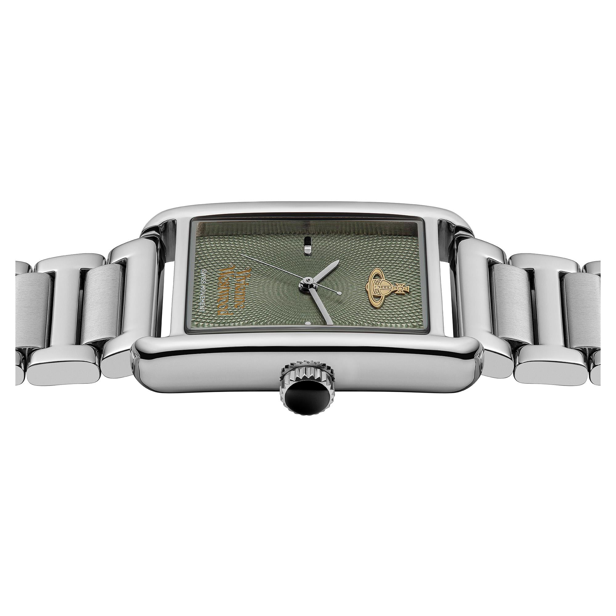 Vivienne Westwood Shacklewell Quartz Green Dial Stainless Steel Strap Women's Watch VV297GRSL