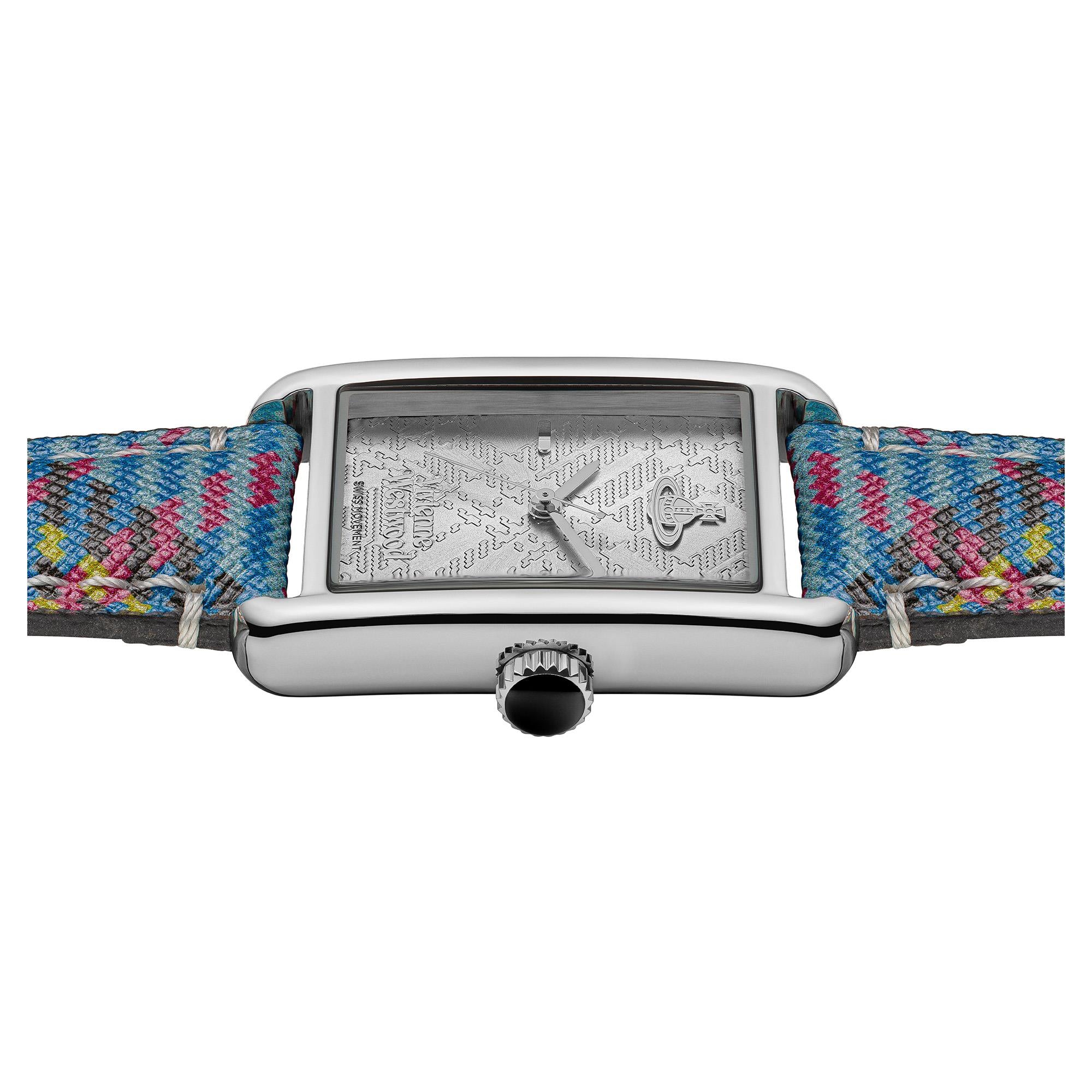 Vivienne Westwood Shacklewell Quartz Silver Dial Leather Strap Ladies Watch VV297SLMT