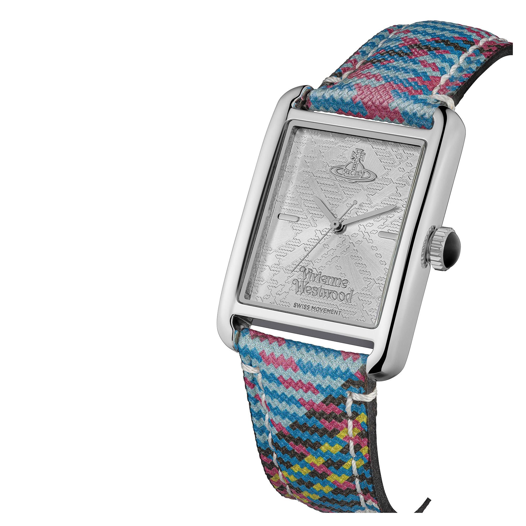 Vivienne Westwood Shacklewell Quartz Silver Dial Leather Strap Ladies Watch VV297SLMT