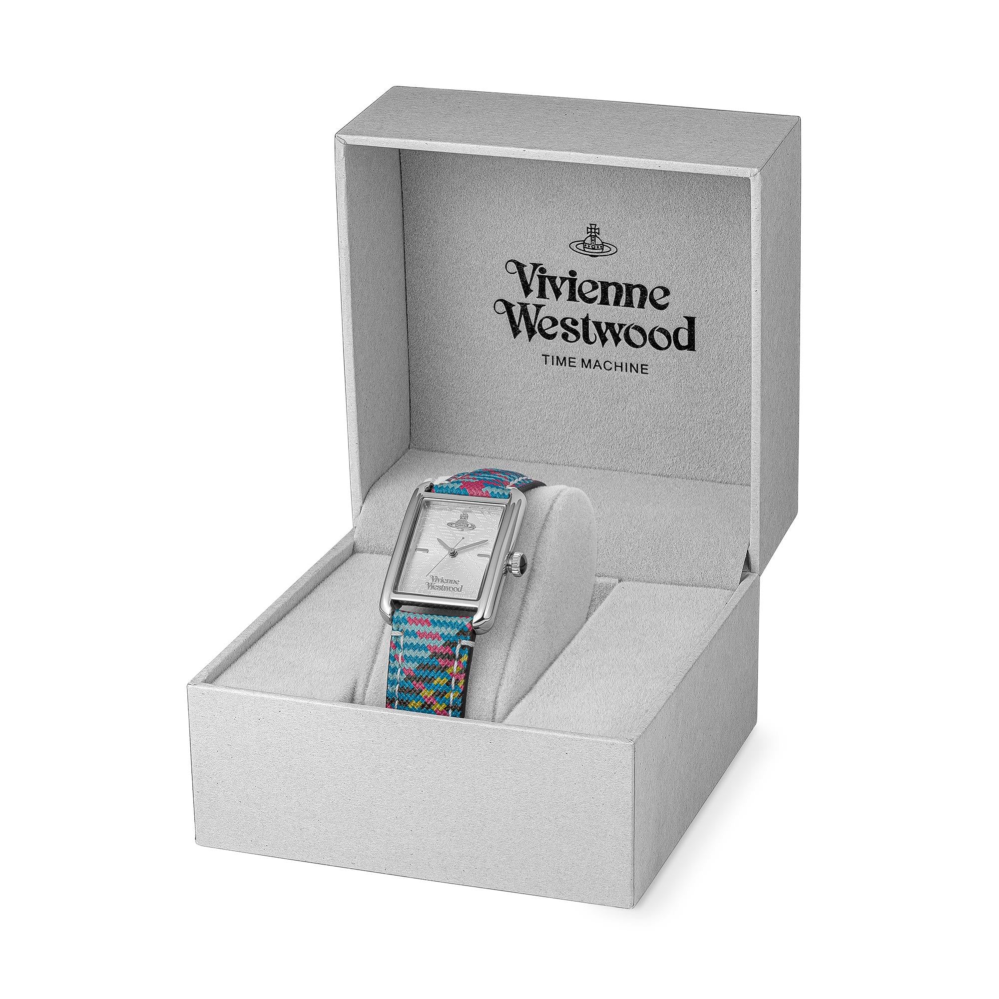 Vivienne Westwood Shacklewell Quartz Silver Dial Leather Strap Ladies Watch VV297SLMT