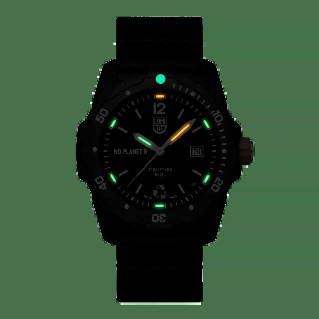 Luminox Bear Grylls Survival Eco No Planet B Black Dial Black 100% Recycled Strap XB.3722.ECO
