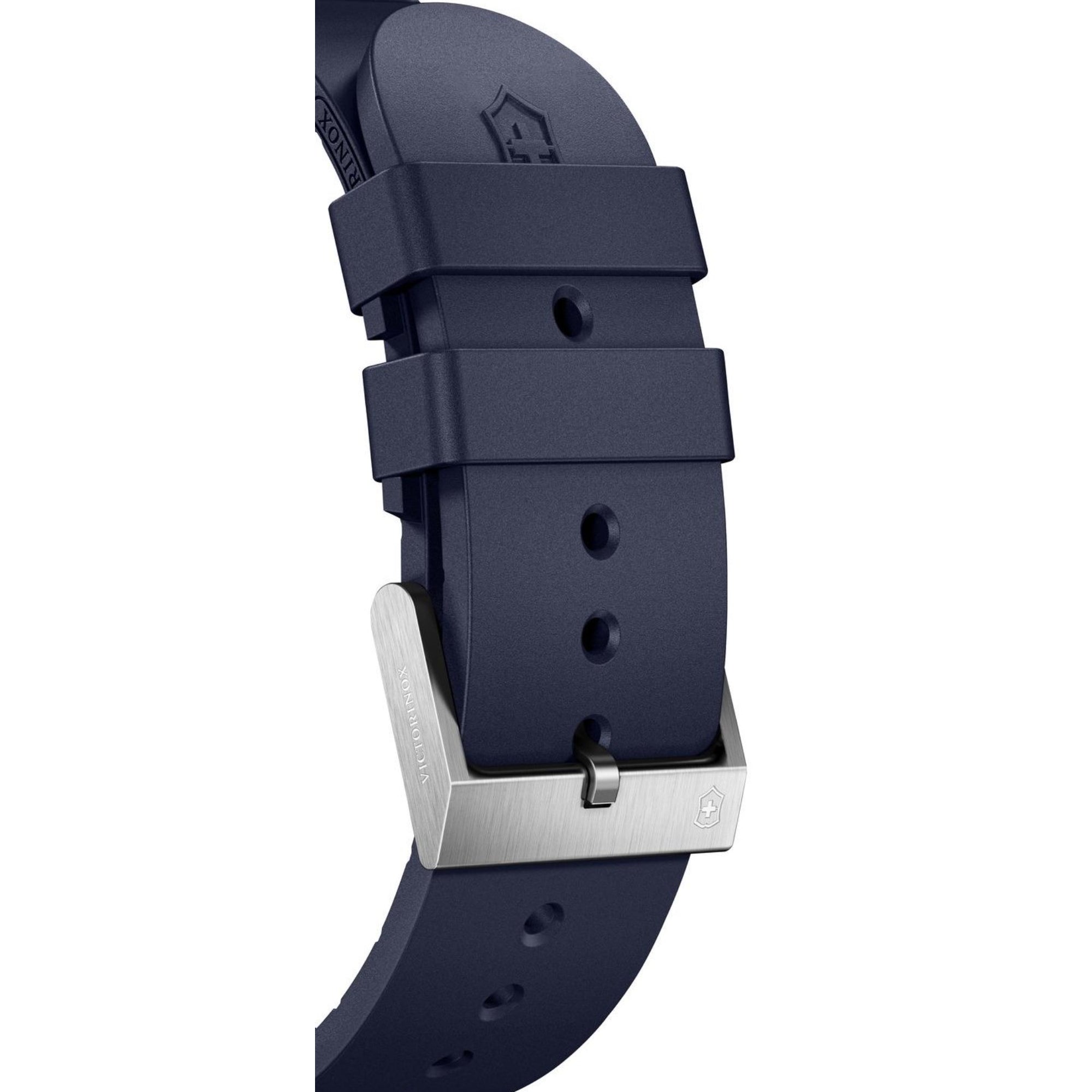 Victorinox Dive Pro 241995 blue rubber strap and buckle close-up