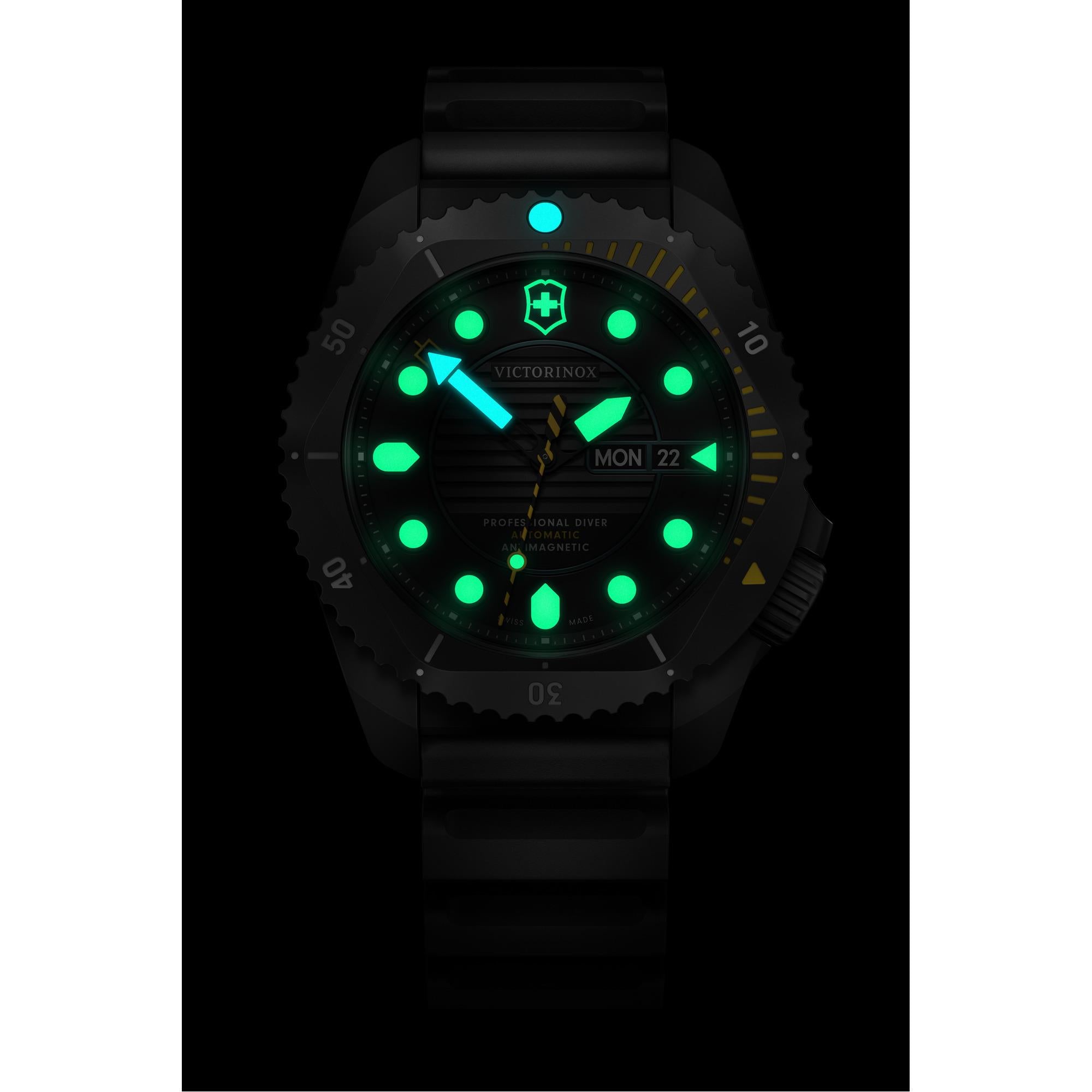 Victorinox Dive Pro Automatic Black Dial Rubber Strap Men’s Watch 241997