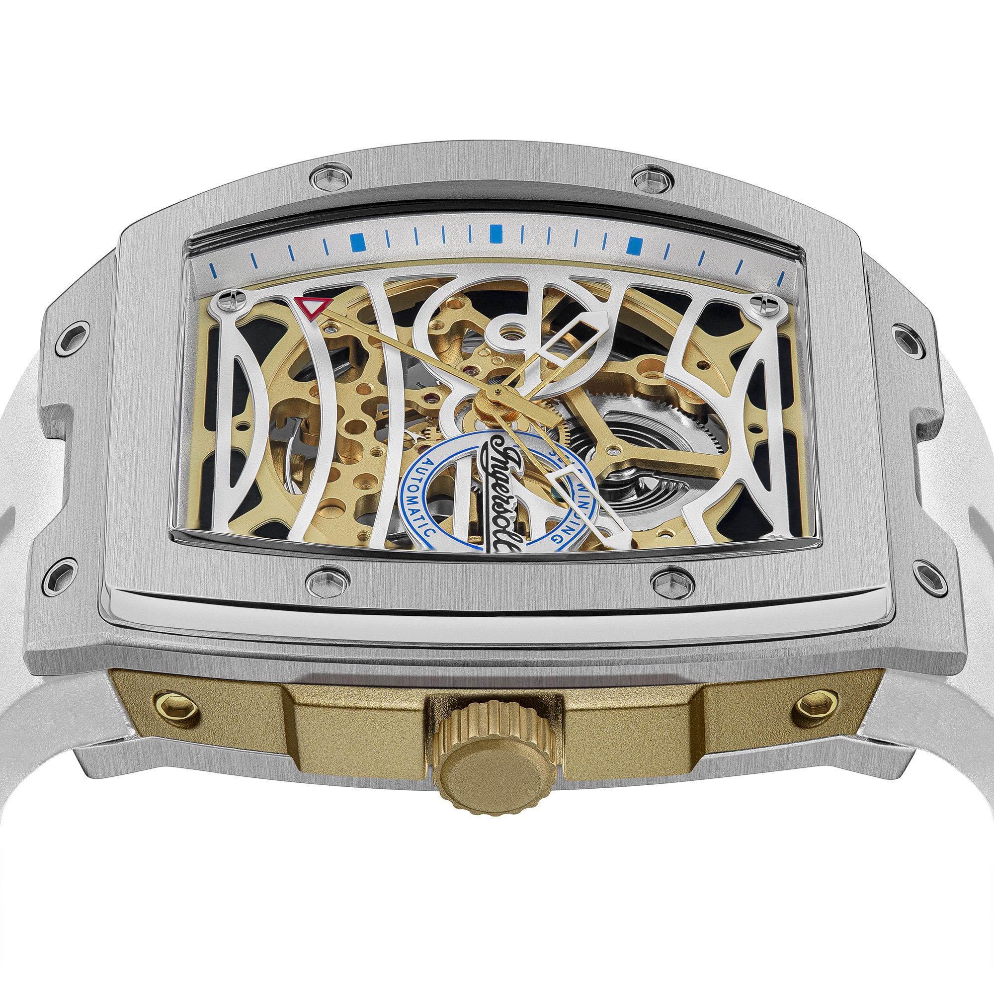Ingersoll The Challenger Automatic White Dial White PU Strap Men's Watch I12309
