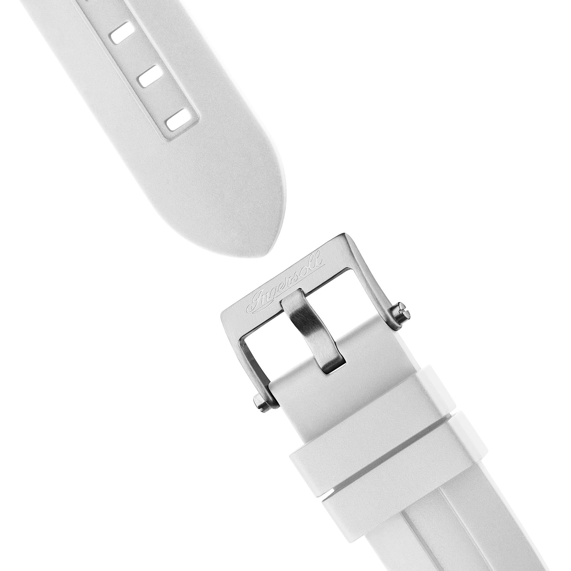 Ingersoll The Challenger Automatic White Dial White PU Strap Men's Watch I12309