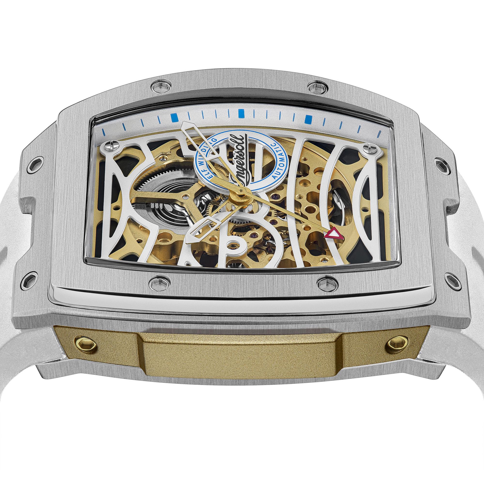 Ingersoll The Challenger Automatic White Dial White PU Strap Men's Watch I12309