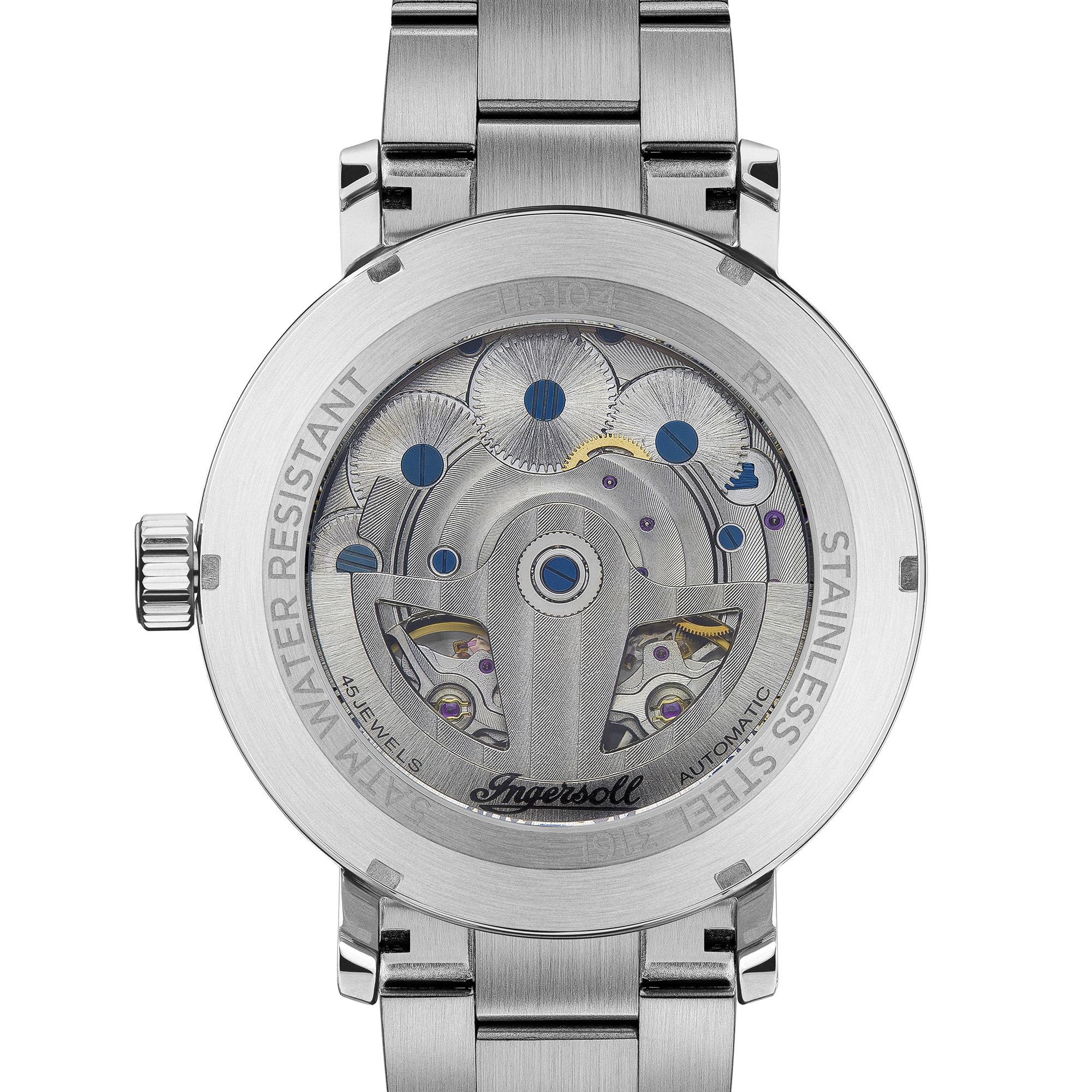Ingersoll 1892 The Tennessee Automatic Men's Watch with Blue Dial and Stainless Steel Bracelet - I13104
